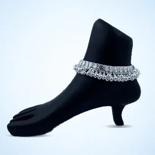 Bridal Payal RC-113 — silver bridal & heavy payal
