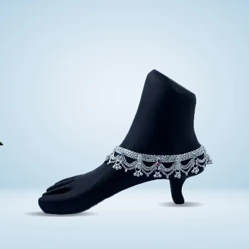 Fancy Payal RC-127 — silver fancy payal