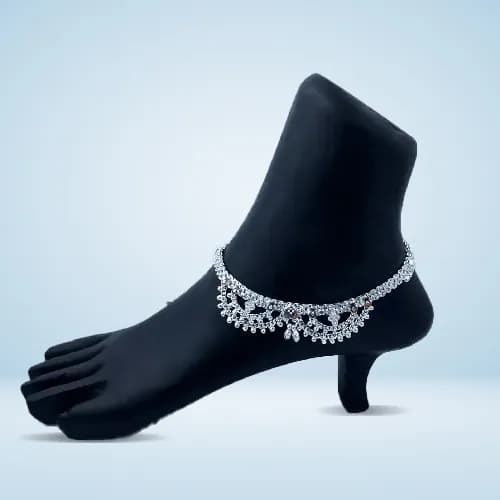 Jhalar Payal RC-133 — silver jhalar payal