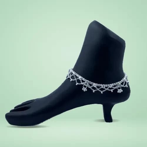 Jhalar Payal RC-134 — silver jhalar payal