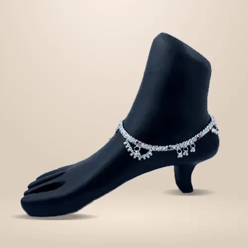 Jhalar Payal RP-108 — silver jhalar payal