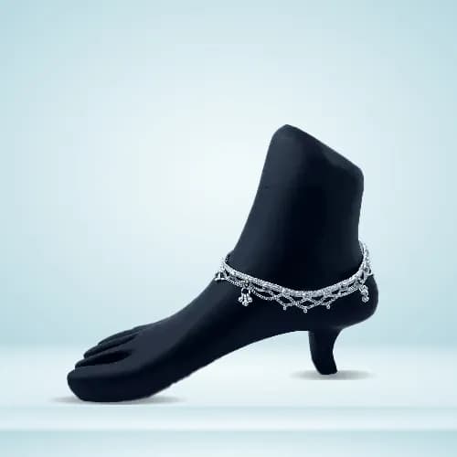 Jhalar Payal RP-109 — silver jhalar payal