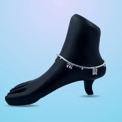 Jhalar Payal RP-111 — silver jhalar payal