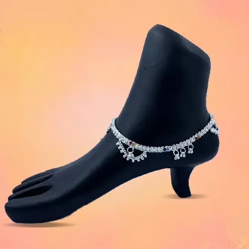 Jhalar Payal RP-112 — silver jhalar payal