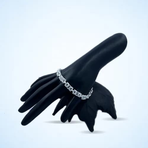 Fancy Link Bracelet SB-106 — silver men's bracelets