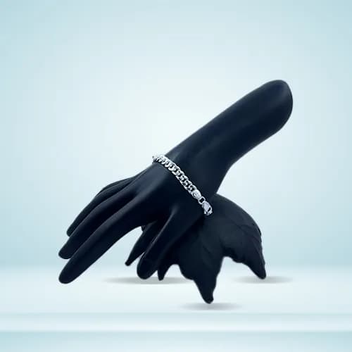 Fine Curb Bracelet SB-109 — silver men's bracelets