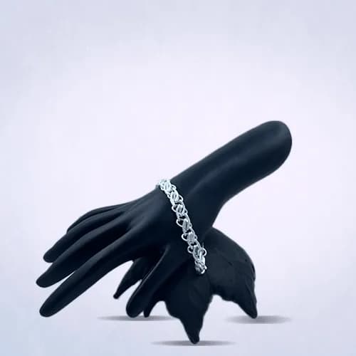 Twisted Link Bracelet SB-110 — silver men's bracelets