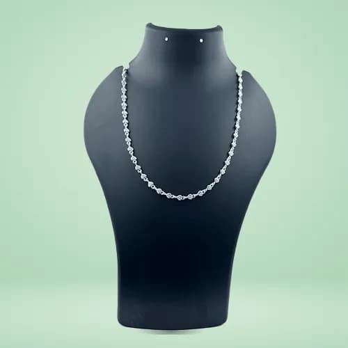 Diamond-cut Bead Chain SC-108 — silver chains
